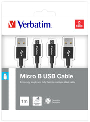 Verbatim 48874 USB-kablar USB 3.2 Gen 1 (3.1 Gen 1) 1 m Micro-USB A USB A Svart