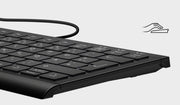 KeySonic KSK-5010ELC (DE) tangentbord Hem USB QWERTZ tyska Svart