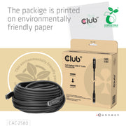 CLUB3D CAC-2580 USB-kablar 15 m USB C 10 Gbit/s 60 W Svart