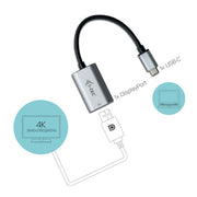 i-tec Metal C31METALDP60HZ videokabeladapter 0,15 m USB Type-C Display Port Grå