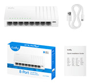 Cudy FS108D nätverksswitchar Ohanterad Fast Ethernet (10/100) Vit