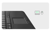 KeySonic KSK-3210ELU (DE) tangentbord Hem USB QWERTZ tyska Svart