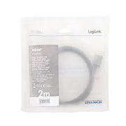 LogiLink CHA0101 HDMI-kabel 2 m HDMI Typ A (standard) Svart