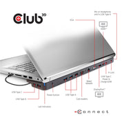 CLUB3D CSV-1564W65 dockningsstationer för bärbara datorer Dockning USB 3.2 Gen 1