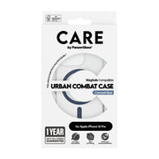 PanzerGlass CARE by Urban Combat Case Transparent w. Blue MagSafe iPhone 16 Pro