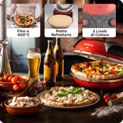 Ariete 0909/10 pizzajärn och pizzaugn 1 pizza/pizzor 1200 W Röd