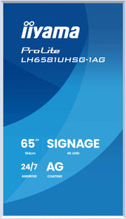 iiyama LH6581UHSG-1AG skyltställ Platt skärm för digital skyltning