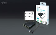 i-tec CADUAL4KHDMI videokabeladapter 0,27 m USB Type-A/USB Type-C 2 x HDMI Svart