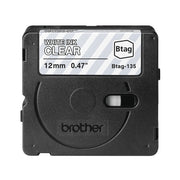 Brother BTAG-135 etikett-tejp Vitt på transparant
