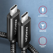 Axagon BUCM2-CM25AB Ladekabel USB-C zu USB-C 2.0