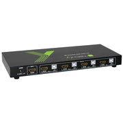 Techly 4x1 USB HDMI KVM Switch 4Kx2K IDATA KVM-HDMI4U KVM-switchar Svart