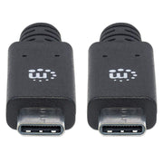Manhattan 355223 USB-kablar USB 3.2 Gen 2 (3.1 Gen 2) 1 m USB C 10 Gbit/s Svart
