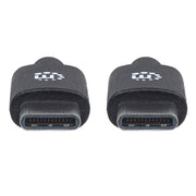 Manhattan 354882 USB-kablar USB 2.0 3 m USB C 0,48 Gbit/s Svart