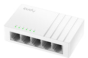 Cudy FS105D nätverksswitchar Ohanterad Fast Ethernet (10/100) Vit