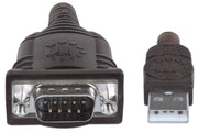 Manhattan 151801 seriella kablar Silver 0,45 m USB A Serial/COM/RS232/DB9