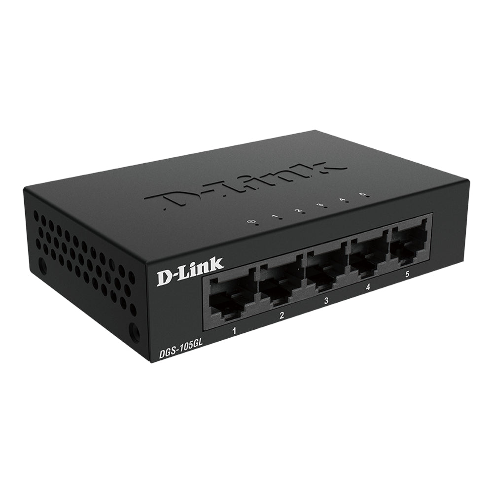 D-Link DGS-105GL/E nätverksswitchar Ohanterad Gigabit Ethernet (10/100/1000) Svart, bild 3