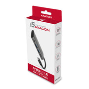 Axagon HMC-4G2 gränssnittshubbar USB 3.2 Gen 2 (3.1 Gen 2) Type-C 10000 Mbit/s Grå