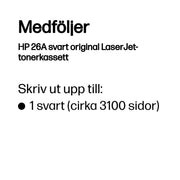 HP 26A svart original LaserJet-tonerkassett