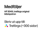 HP 304XL trefärgs original bläckpatron