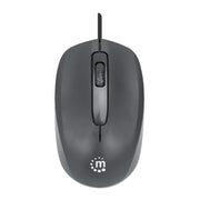 Manhattan 190190 datormöss Kontor Ambidextrous USB Type-A Optisk 1000 DPI