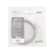LogiLink CDA0105 DisplayPort-kabel 2 m Svart