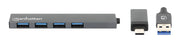 Manhattan 181006 dockningsstationer för bärbara datorer USB 3.2 Gen 1 (3.1 Gen 1)