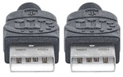 Manhattan 353892 USB-kablar USB 2.0 1 m USB A 0,48 Gbit/s Svart