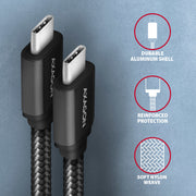 Axagon BUCM3-CM15AB USB-kablar USB 3.2 Gen 1 (3.1 Gen 1) 1,5 m USB C 5 Gbit/s 60 W