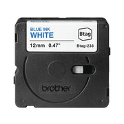 Brother BTAG-233 etikett-tejp Blå på vit