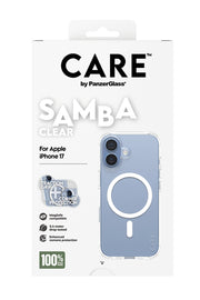 PanzerGlass CARE by Samba Case Transparent w. White MagSafe iPhone 17