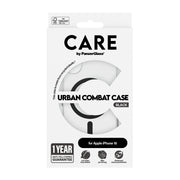 PanzerGlass CARE by Urban Combat Case Transparent w. Black MagSafe iPhone 16