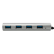 LogiLink UA0309 gränssnittshubbar USB 3.2 Gen 1 (3.1 Gen 1) Type-C 5000 Mbit/s Grå