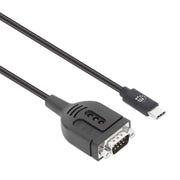 Manhattan 154499 seriella kablar Svart 1 m USB Type-C DB-9