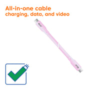 CLUB3D CAC-3002 USB-kablar USB4 Gen 2x2 2 m USB C 20 Gbit/s 240 W Rosa