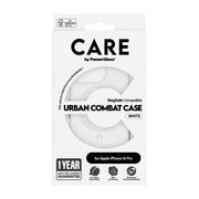 PanzerGlass CARE by Urban Combat Case Transparent w. White MagSafe iPhone 16 Pro