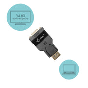 i-tec DP2VGAADA kabelomvandlare (hane/hona) DisplayPort VGA Svart