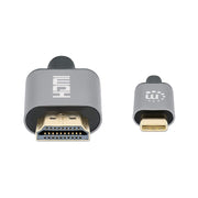 Manhattan 153591 videokabeladapter 1 m HDMI Typ A (standard) USB Type-C Svart