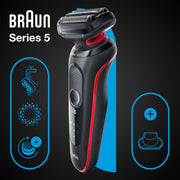 Braun Series 5 51-R1200S rakapparater för män Folierakapparat Trimmer Svart