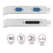 Axagon PCEA-PSN PCIe-Adapter mit 1x Parallel-+ 2x Seriell-Ports