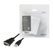 LogiLink AU0048A seriella kablar Svart 1,5 m USB A DB-9