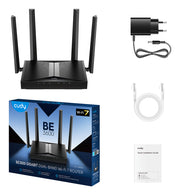 Cudy WR3600 trådlös router Gigabit Ethernet Dual-band (2,4 GHz / 5 GHz) Svart