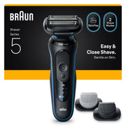 Braun Series 5 52-B1650S rakapparater för män Folierakapparat Trimmer Blå
