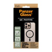PanzerGlass HardCase Transparent w. Black MagSafe & Frame iPhone 16 Pro Max