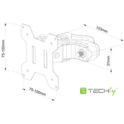 Techly ICALCD100BK Bord Svart