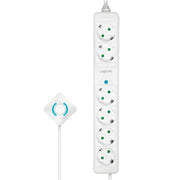 LogiLink LPS271 förlängningssladdar 1,5 m 6 AC-utgångar inomhus Vit