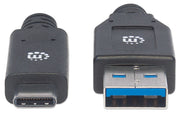 Manhattan 354981 USB-kablar USB 3.2 Gen 1 (3.1 Gen 1) 3 m USB C USB A 5 Gbit/s Svart