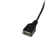 StarTech.com USBMUSBFM1 USB-kablar 0,3 m USB A Mini-USB B 0,48 Gbit/s Svart