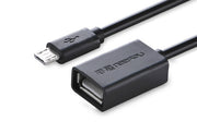 Ugreen 10396 USB-kablar USB 2.0 0,12 m USB A Micro-USB B 0,48 Gbit/s Svart