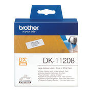 Brother DK-11208 etikett-tejp Svart på vitt