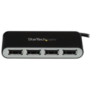 StarTech.com Bärbar USB 2.0-hubb med 4 portar och inbyggd kabel